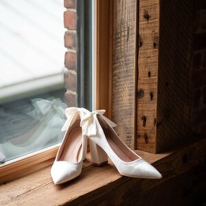 Elegant White Wedding Heels